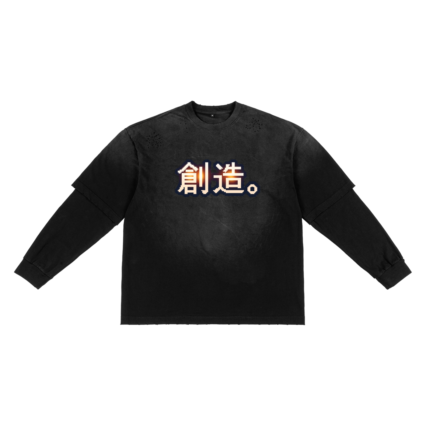 Peace - Sunfade Hand-Frayed Faux Two-Piece T-Shirt