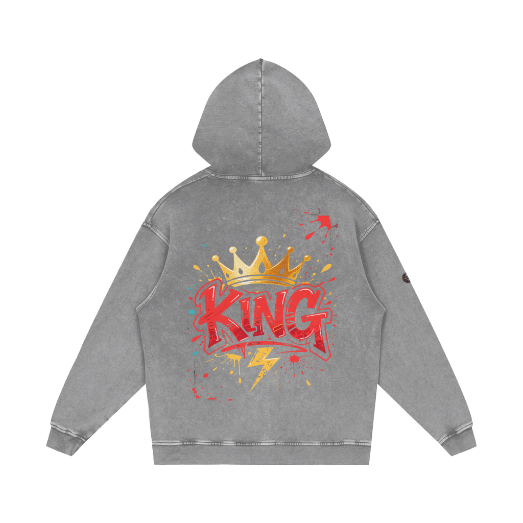 Flavour - Snow Washed Loose Cotton Hoodie