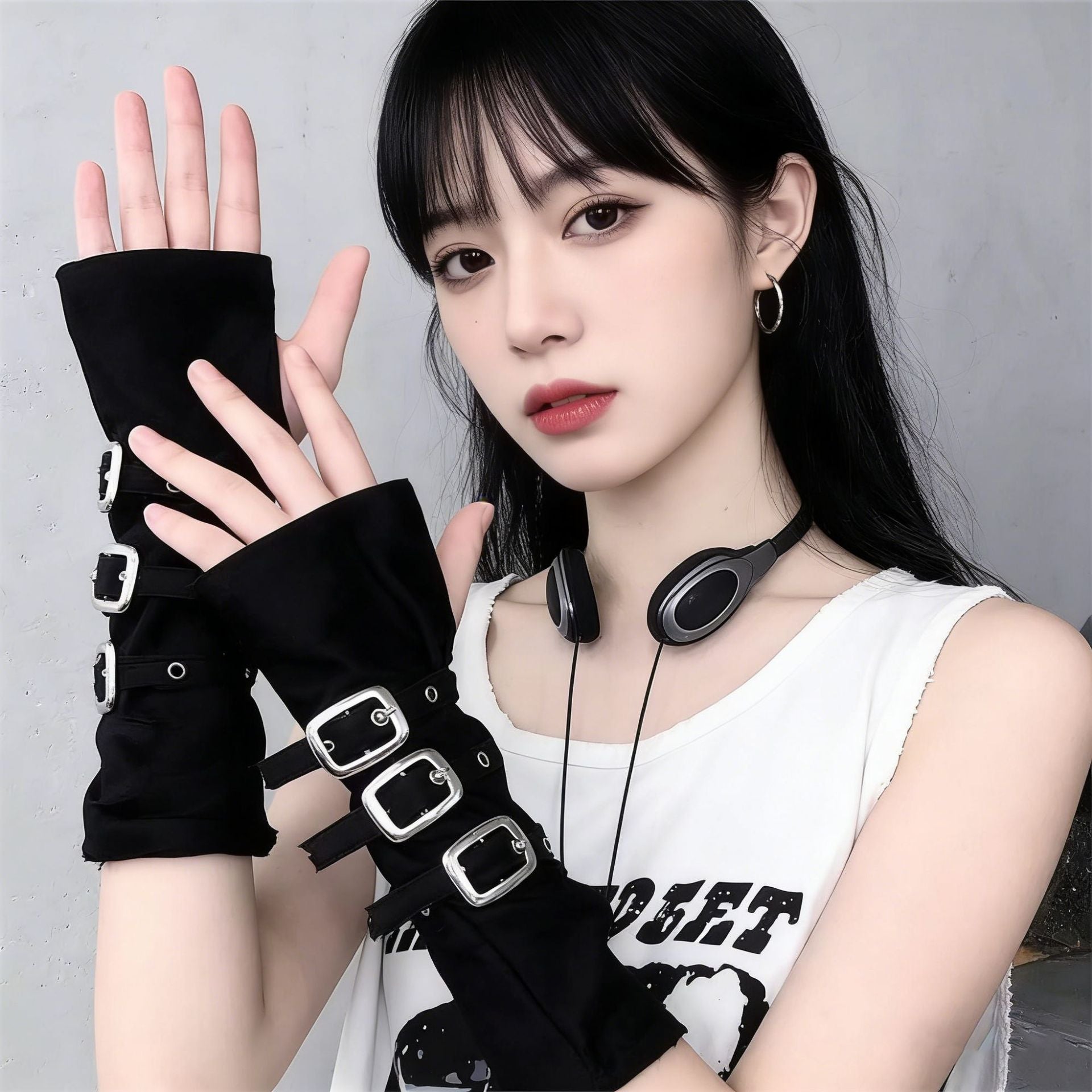 Punk Edge Sleeveless Gloves — Halloween & Dark Aesthetic