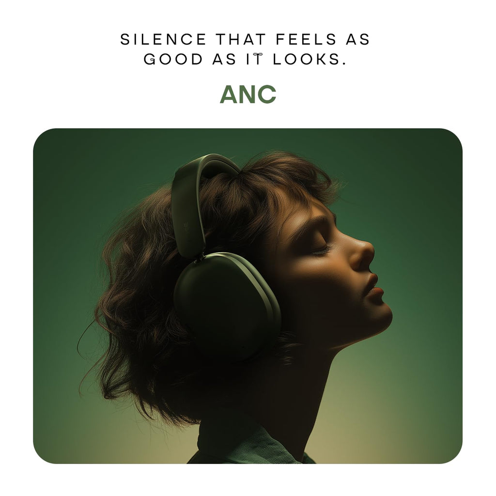 Noise Airwave Max XR Wireless Over-Ear Headphones with 120H Playtime, ANC, HFA Tech, Spatial Audio, Dual Pairing,BT V6.0(Pearl Beige)