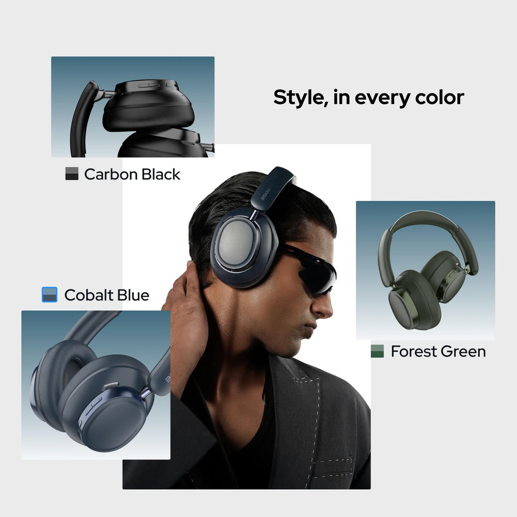 Noise Airwave Max XR Wireless Over-Ear Headphones with 120H Playtime, ANC, HFA Tech, Spatial Audio, Dual Pairing,BT V6.0(Pearl Beige)
