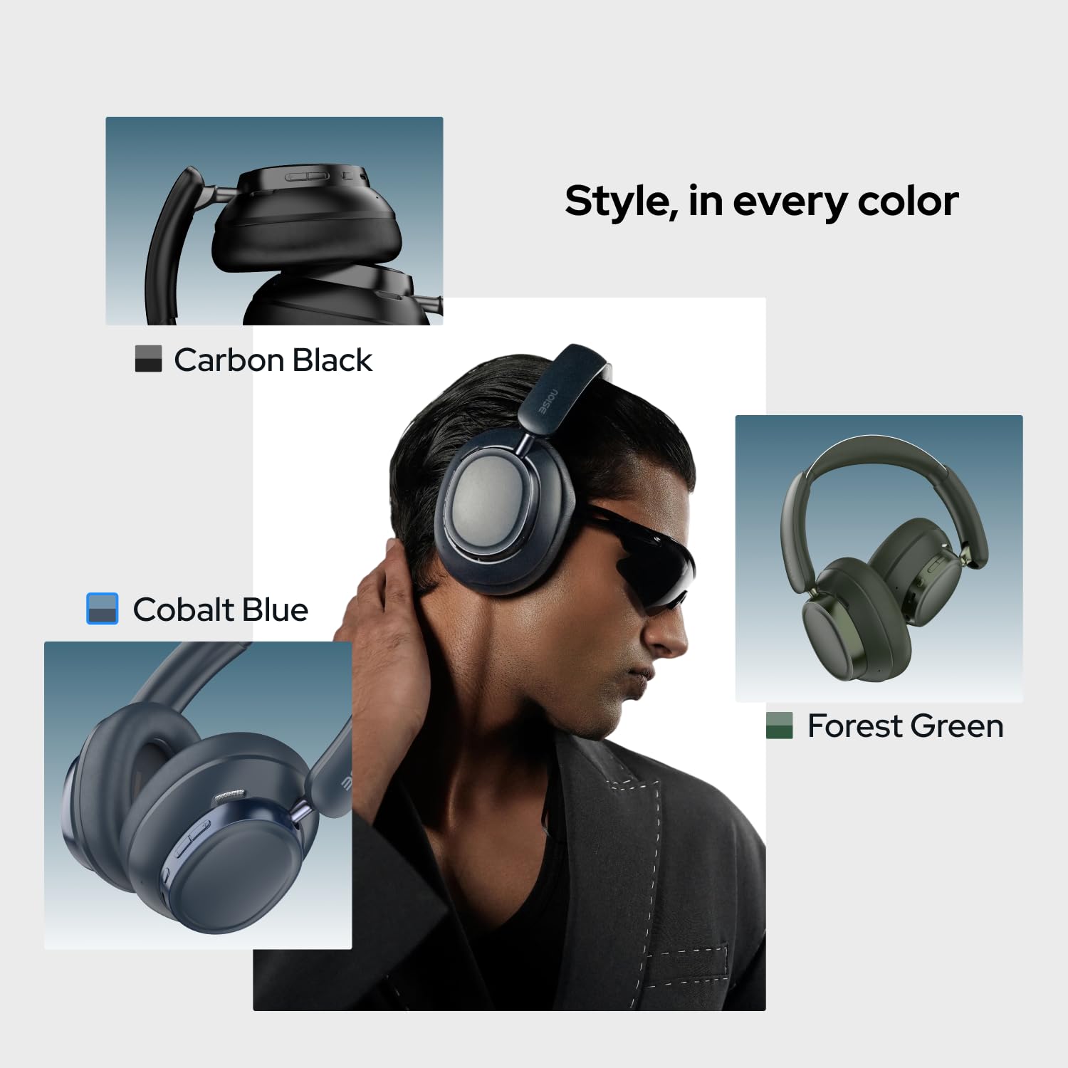 Noise Airwave Max XR Wireless Over-Ear Headphones with 120H Playtime, ANC, HFA Tech, Spatial Audio, Dual Pairing,BT V6.0(Pearl Beige)