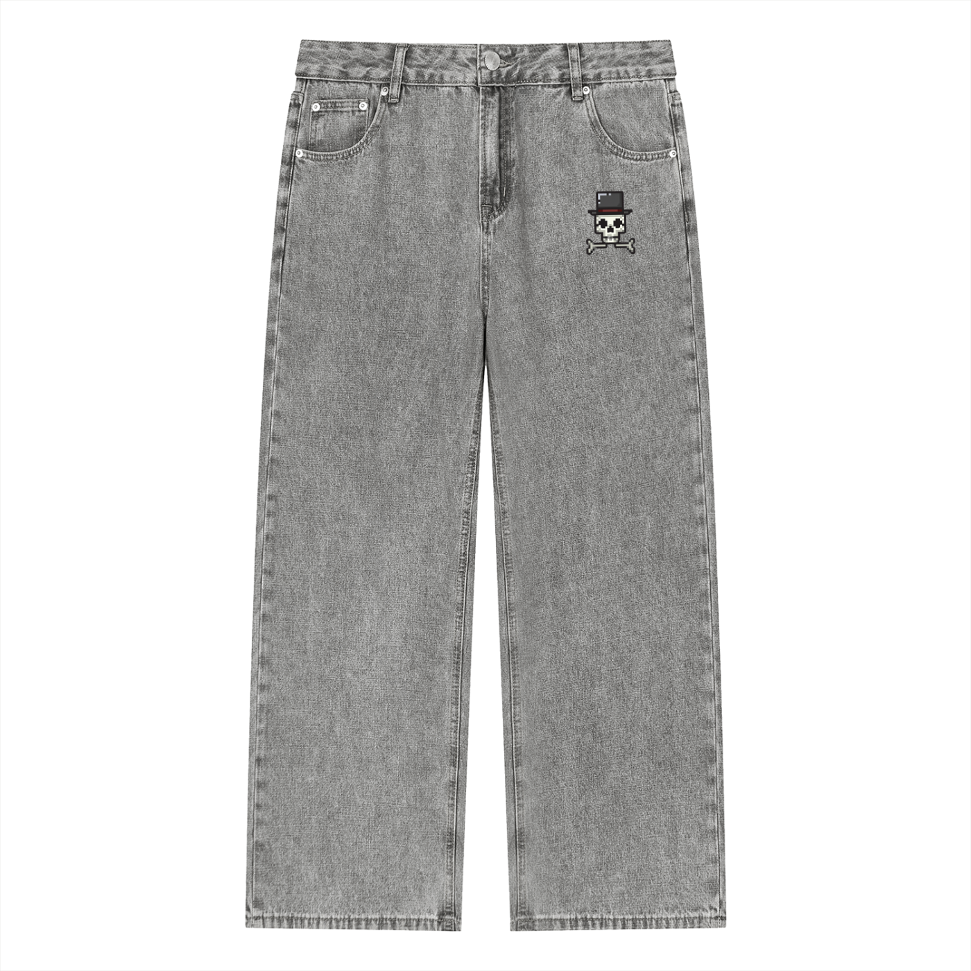 Free - Vintage Wash Straight Leg Jeans