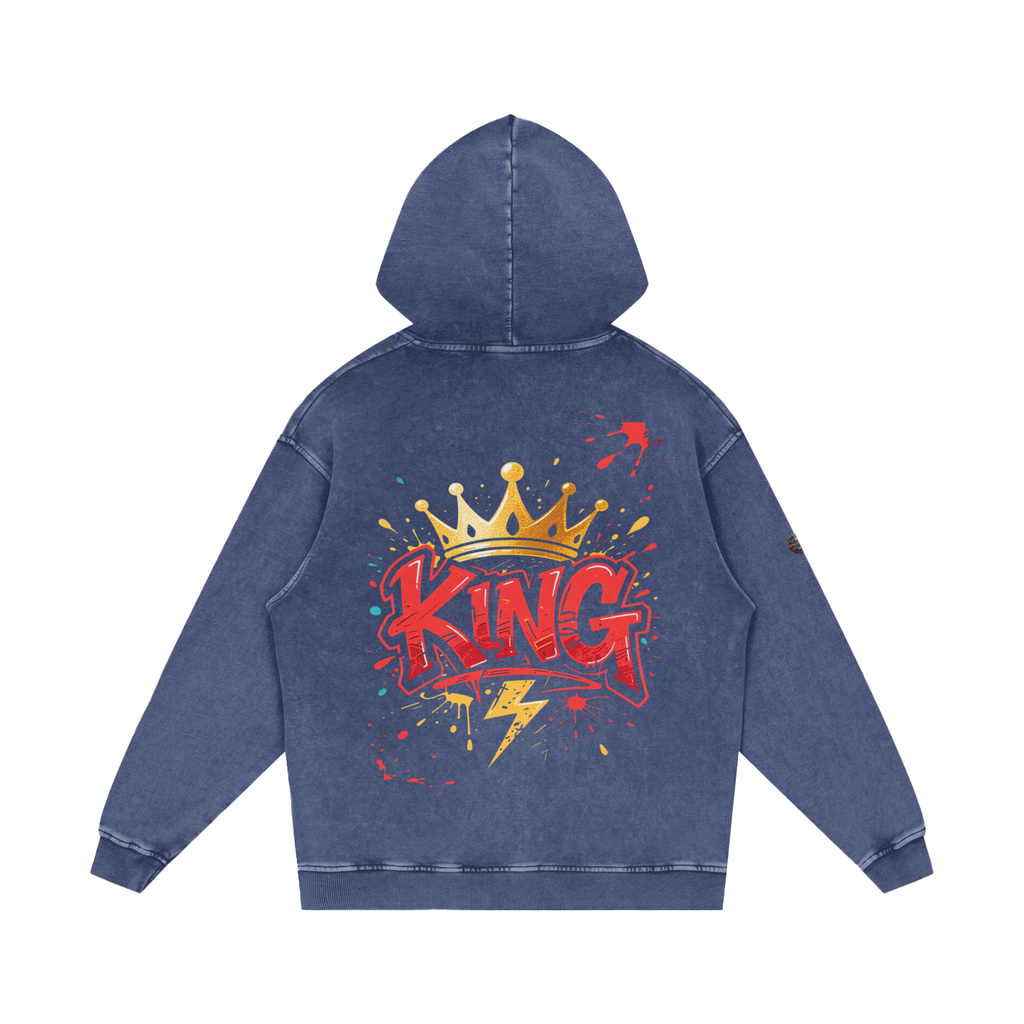 Flavour - Snow Washed Loose Cotton Hoodie