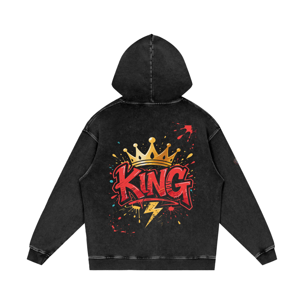 Flavour - Snow Washed Loose Cotton Hoodie